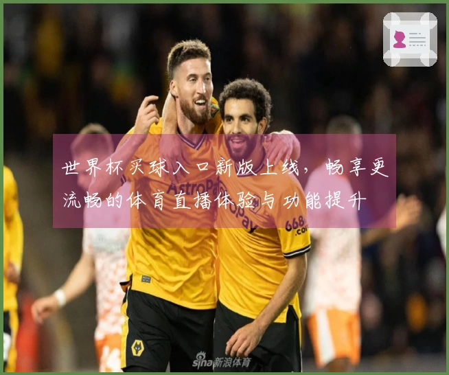 世界杯买球入口新版上线，畅享更流畅的体育直播体验与功能提升